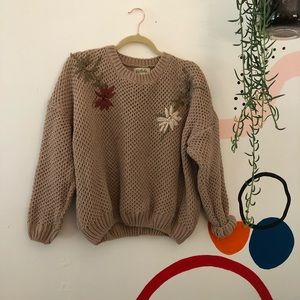 Floral Embroidered Sweater